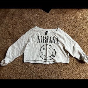 Cropped Nirvana Sweater from H&M size small